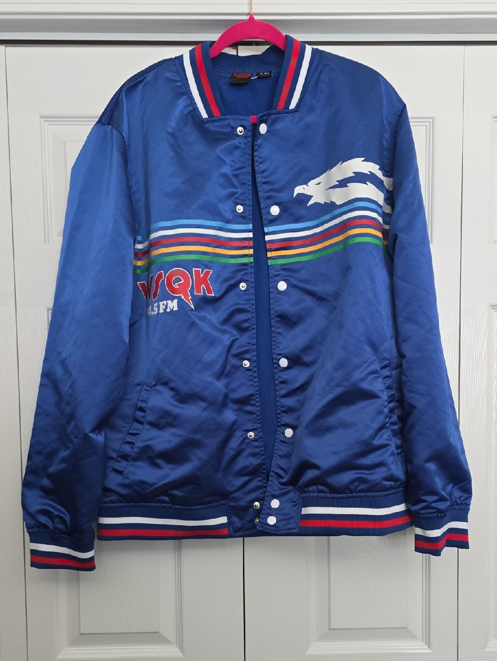 NWOT Stranger Things Satin Bomber Jacket